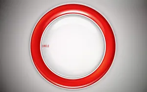 Big Red Circle Plate Wallpaper