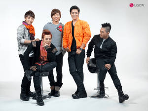 Bigbang K-pop Group Photoshoot Wallpaper