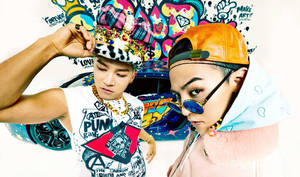 Bigbang Taeyang And Gd Colorful Art Wallpaper