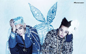 Bigbang Top And Gd Blue Doodle Wallpaper