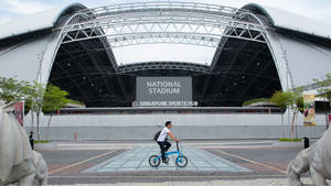 Bike Lover On Stadium Wallpaper