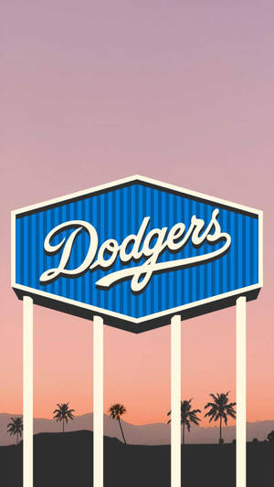 Billboard Classic Iphone Dodgers Logo Wallpaper