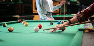 Billiards Balls On Table Wallpaper