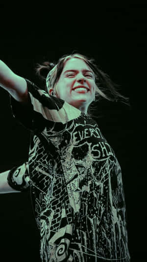 Billie Eilish Adorably Grinning Wallpaper