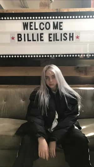 Download free Singer Billie Eilish Showcasing Her Signature Look Wallpaper  - MrWallpaper.com