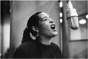 Billie Holiday Recording Wallpaper
