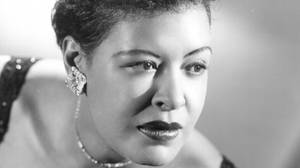 Billie Holiday With Diamond Earrings Wallpaper