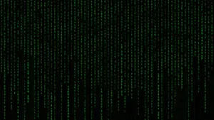 Binary Code Background With Green Numbers Wallpaper