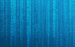Binary Code In Blue Wallpaper