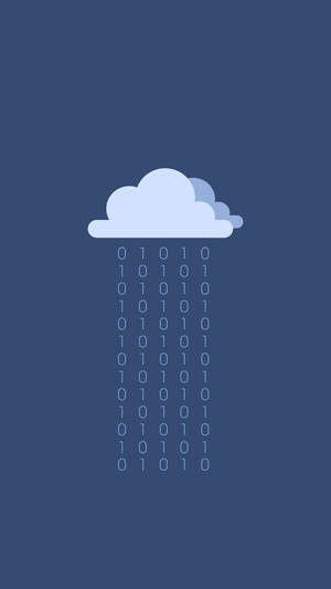 Binary Rain Cell Phone Image Wallpaper