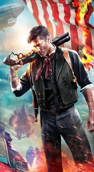 Bioshock Infinite Iphone Fearless Booker Wallpaper