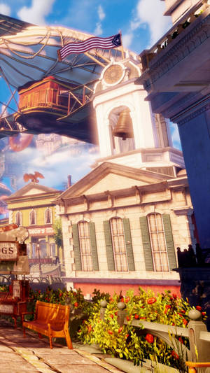 Bioshock Infinite Iphone New Eden Square Wallpaper