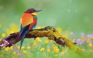 Bird Abstract Art Wallpaper