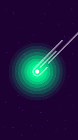 Bird's Eye View Of Space With Kurzgesagt Illustration Wallpaper