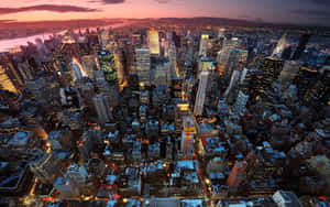 Birds Eye View New York City Laptop Wallpaper