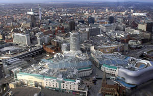 Birmingham City In Aerial View Wallpaper