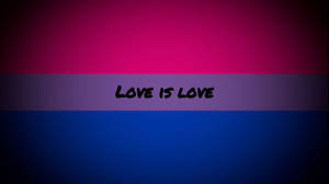 Bisexual Flag Love Is Love Wallpaper
