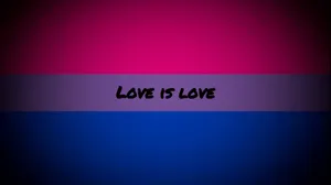 Bisexual Flag Love Is Love Wallpaper
