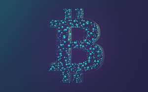 Bitcoin Blue Background Desktop 4k Wallpaper