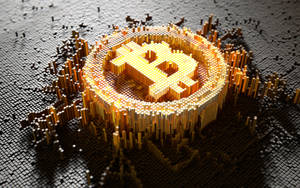Bitcoin Logo For Futuristic Crypto Graphics Wallpaper