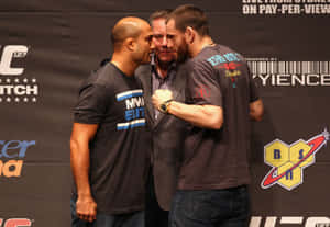 Bj Penn And Jon Fitch Press Conference 2011 Wallpaper