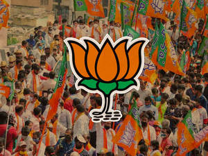 Bjp Kamala Flower With Supporters Wallpaper