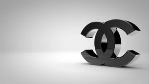 Black 3d Chanel Logo Wallpaper