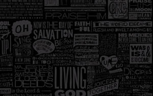 Black Aesthetic Collage Divine Messages Wallpaper