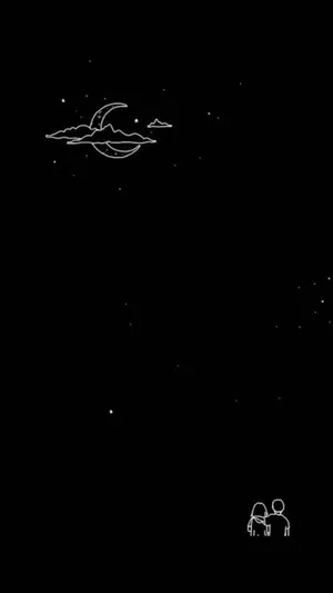Black Aesthetic Iphone Couple At Night Wallpaper