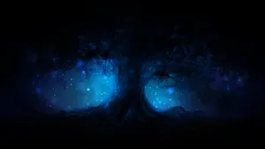 Black Aesthetic Magical Tree Wallpaper