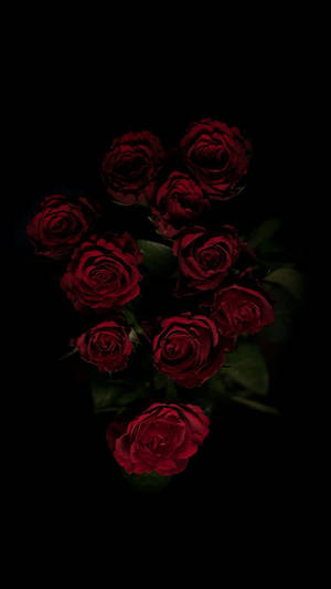 Black Aesthetic Rose Bouquet Wallpaper