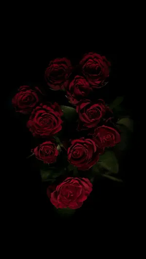 Black Aesthetic Rose Bouquet Wallpaper