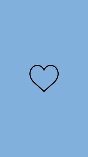 Black And Blue Heart Wallpaper