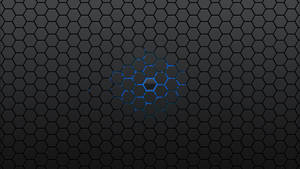 Black And Blue Hexagon Cubes Wallpaper