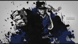 Black And Blue Jotaro Kujo Art Wallpaper