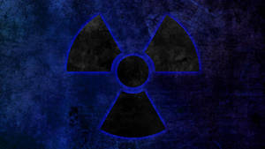 Black And Blue Nuclear Symbol Wallpaper