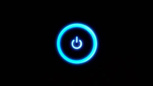 Black And Blue Power Button Wallpaper