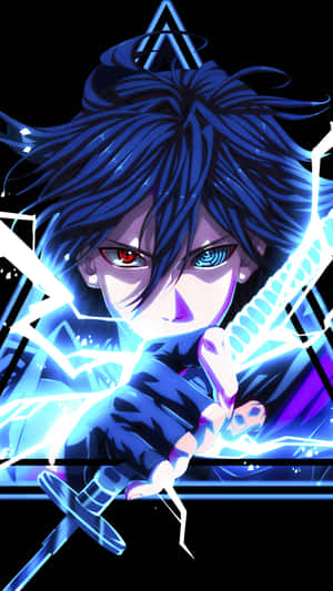 Black And Blue Sasuke Sword Wallpaper