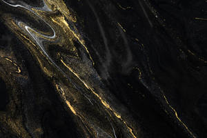 Black And Gold Marble Art Wallpaper