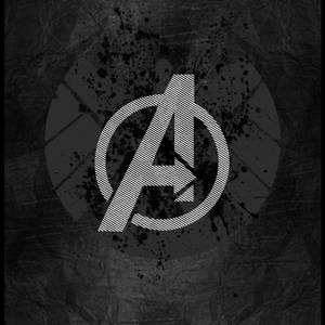 Black And Gray Avengers Logo Wallpaper