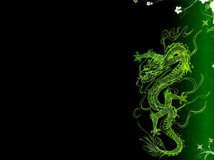 Black And Green Artwork Japanese Dragon Pc Wallpaper
