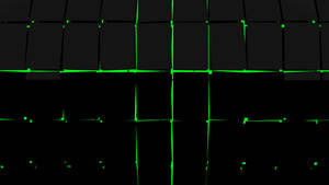 Black And Green Grid Pattern Wallpaper