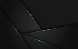 Black And Green Shapes Background Wallpaper
