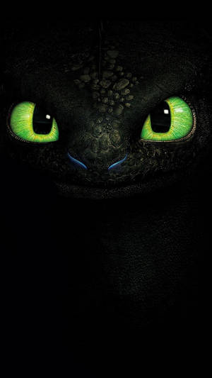 Black And Green Toothless Dragon Wallpaper