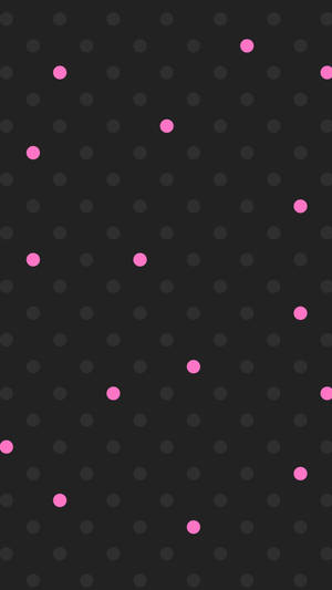 Black And Pink Aesthetic Dotted Pattern Wallpaper