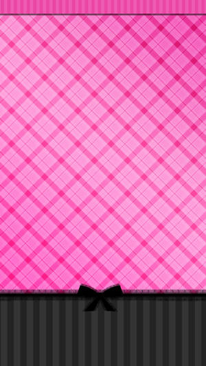 Black And Pink Aesthetic Plaid Patterns Wallpaper