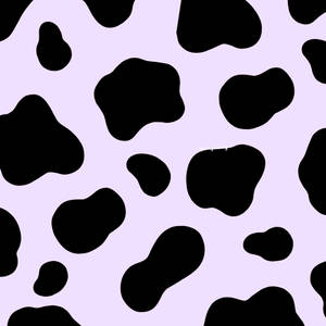 Black And Purple Cow Pattern Wallpaper