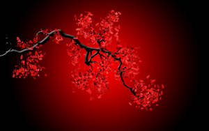 Black And Red Leaves On Branch Wallpaper