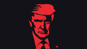 Black And Red Minimalist Donald Trump Wallpaper