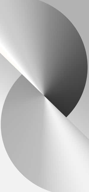 Black And Silver Hlaf Sliced Circle Wallpaper